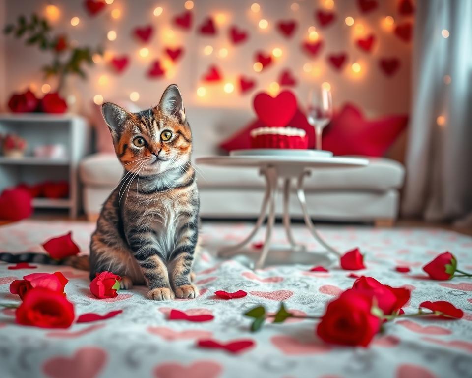 mačka in valentinovo