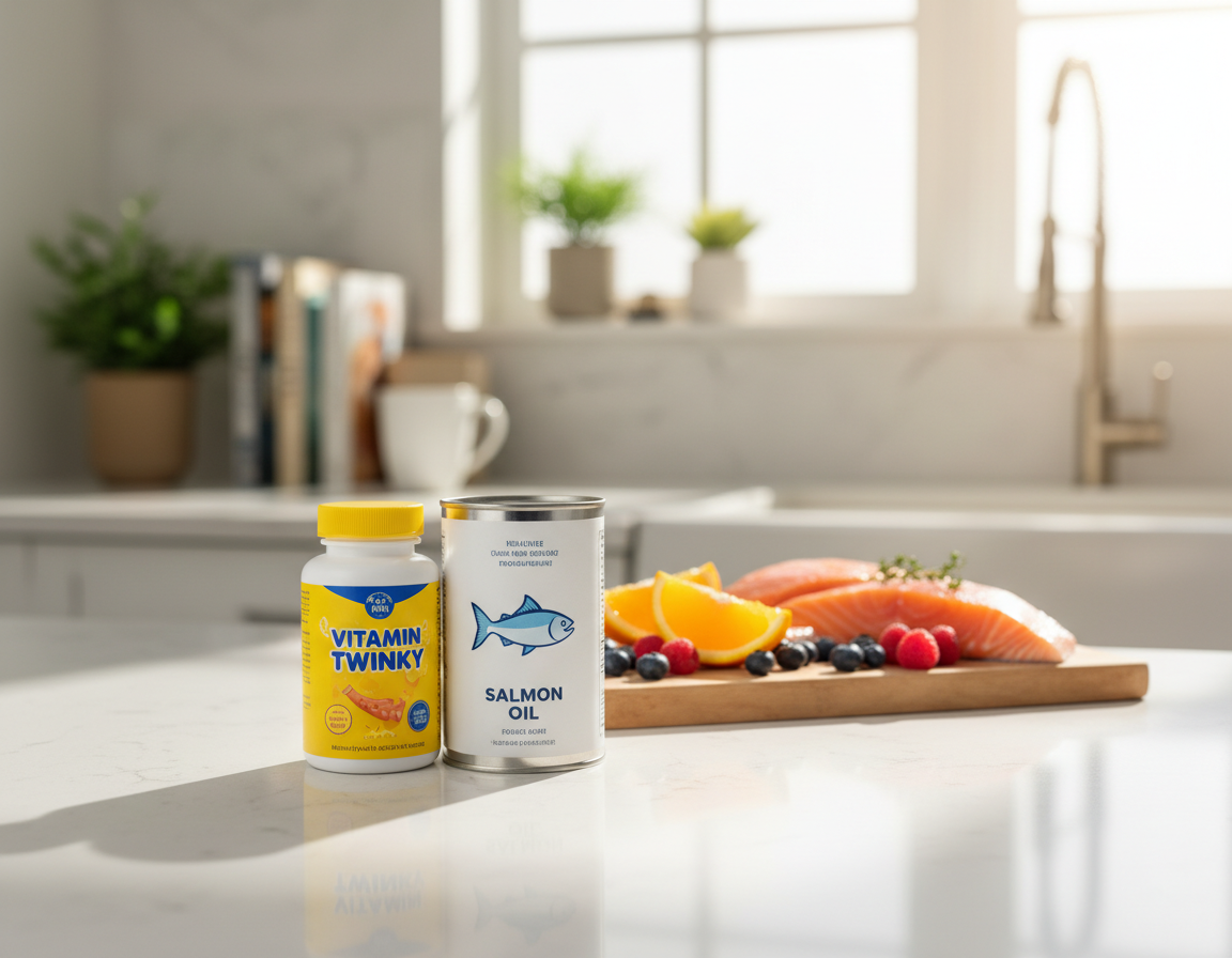 mnenja o vitaminih Twinky + lososovo olje