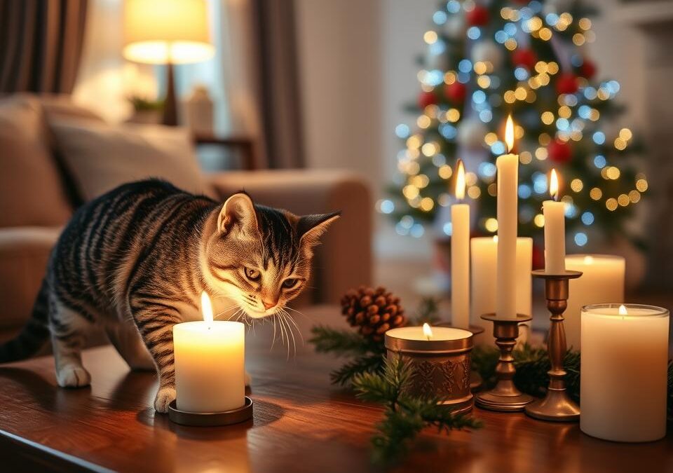 Mačke in sveče – seznam prazničnih nevarnosti