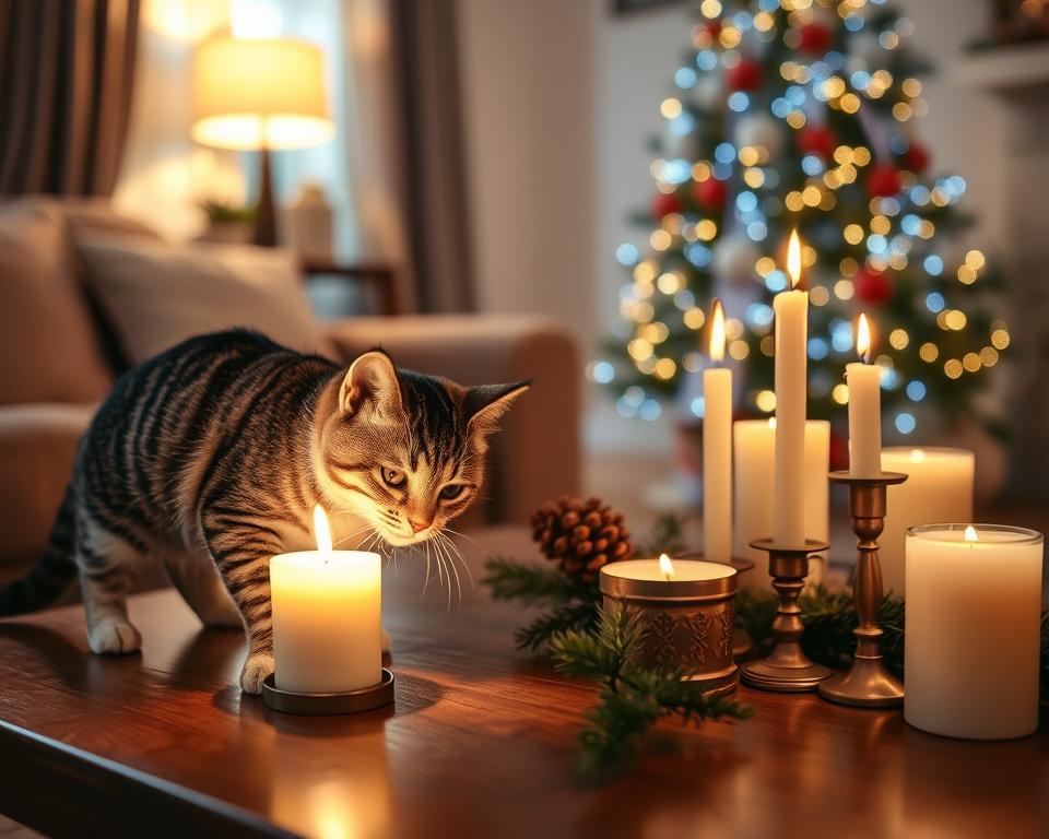 nevarnost sveč za mačko