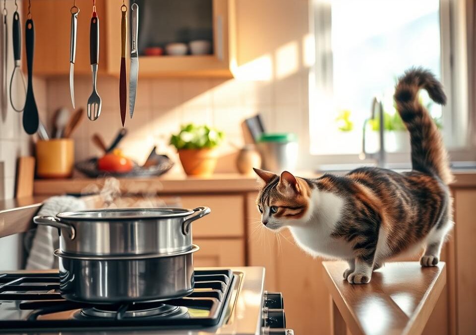 Nevarnosti v kuhinji za mačke – Vse, kar moraš vedeti o tem!