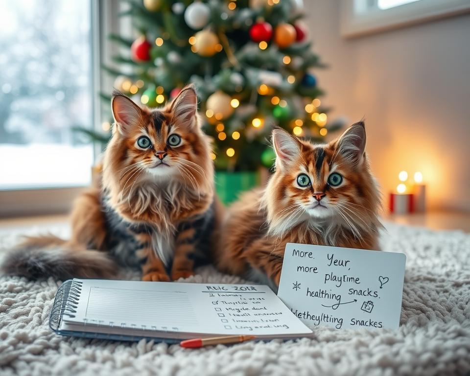 novoletne zaobljube za mačko