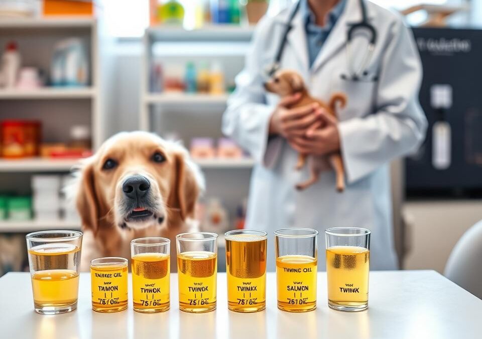 Odmerjanje Twinky lososovega olja za različne velikosti psov