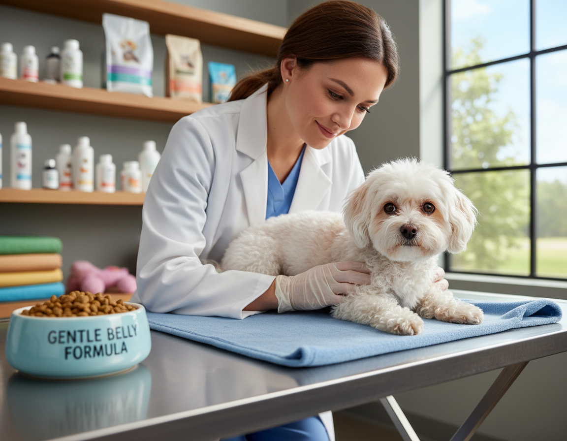 pes z občutljivim želodcem