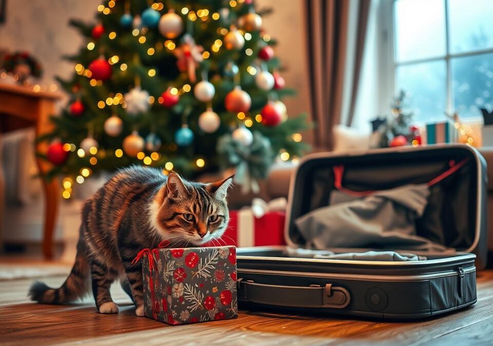 Potuješ za božič? Tako se pripravi, če mačka ostane doma