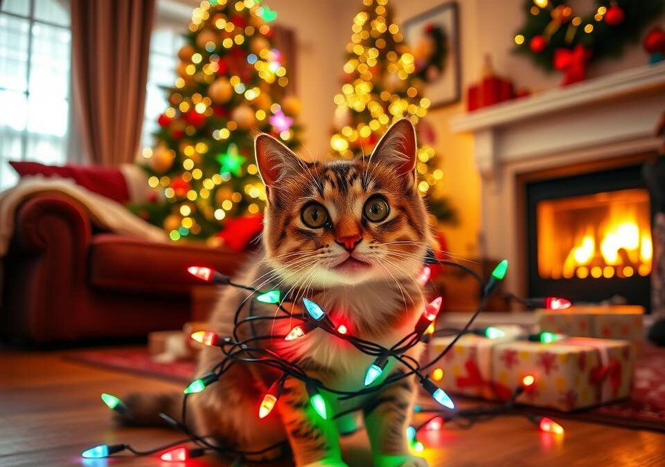 Česa NE početi z mačko med božičem?