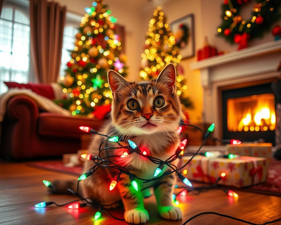 Česa NE početi z mačko med božičem?