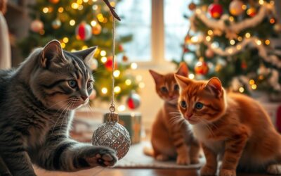 Mačke in praznični lesk – kako vpliva nanje?