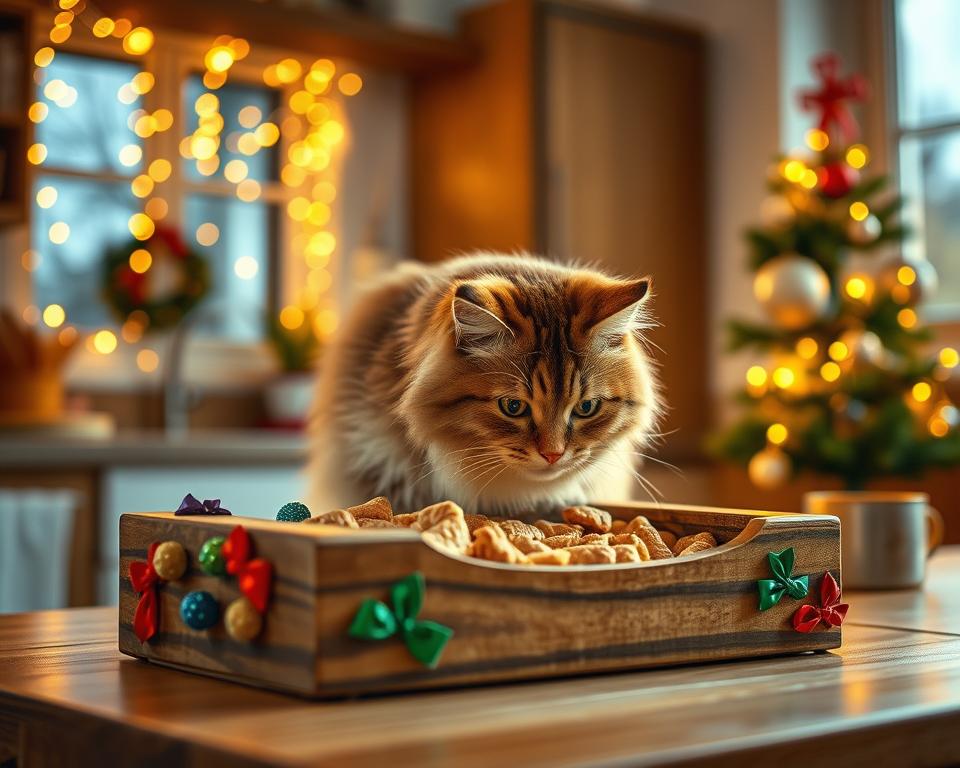 praznično hranjenje mačke