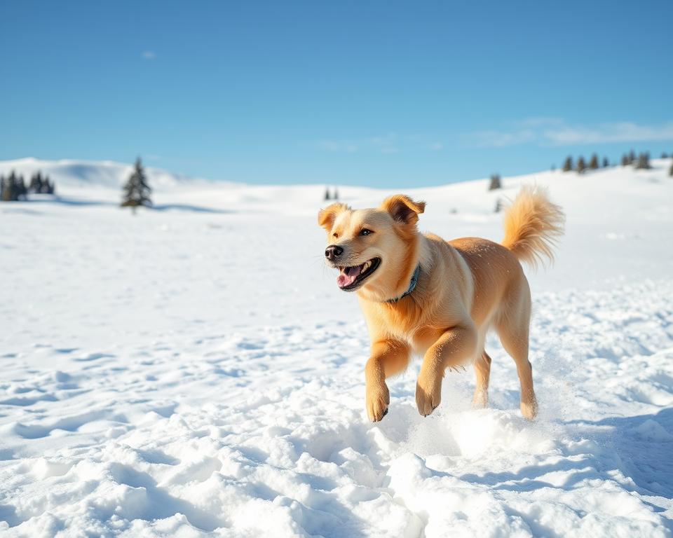 prednosti igre psa na snegu