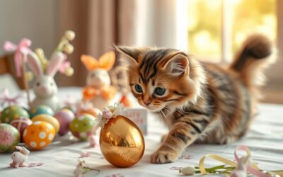 Velikonočni okraski in mačke – česa nikoli ne uporabljaj