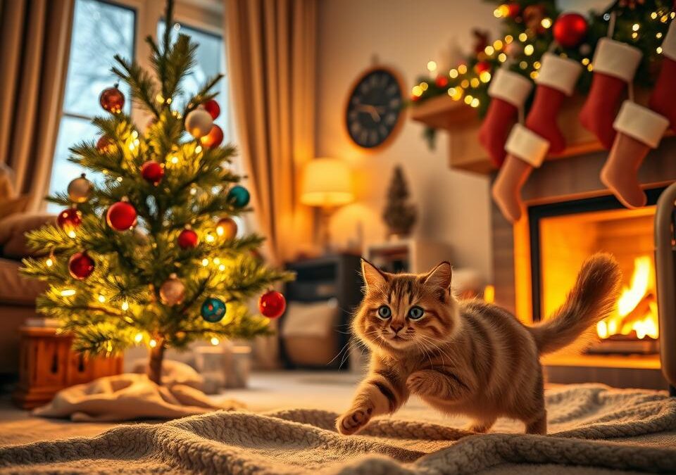 Prvi božič tvoje mačke – vodnik za začetnike