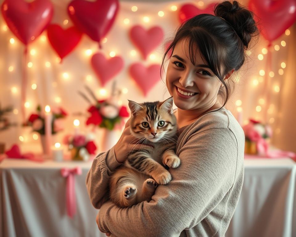 romantično fotografiranje mačke