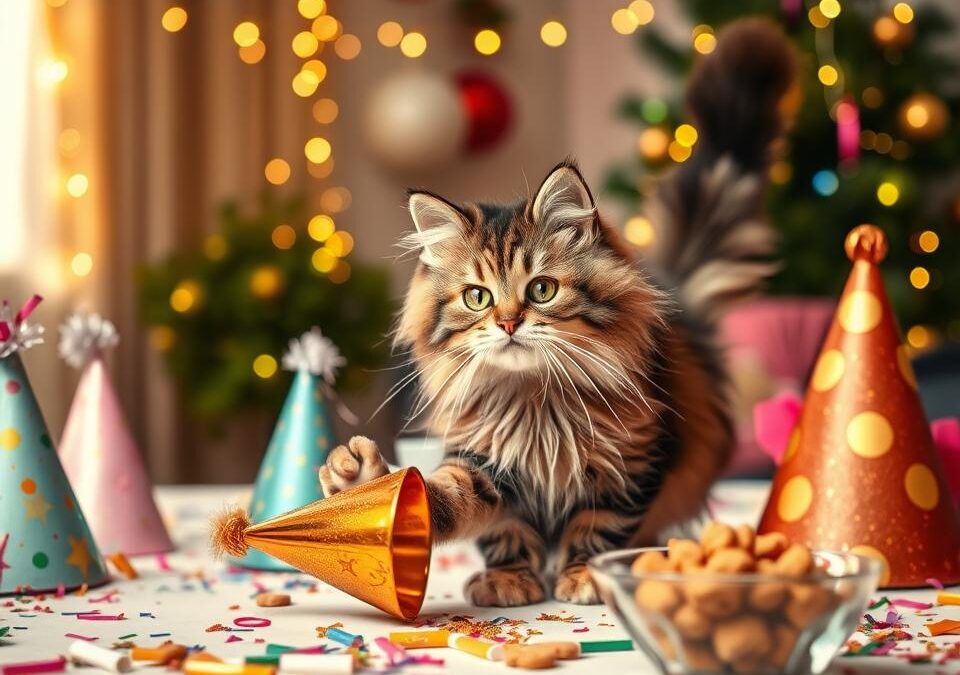 Silvestrska zabava? Na kaj moraš paziti, če je mačka s teboj