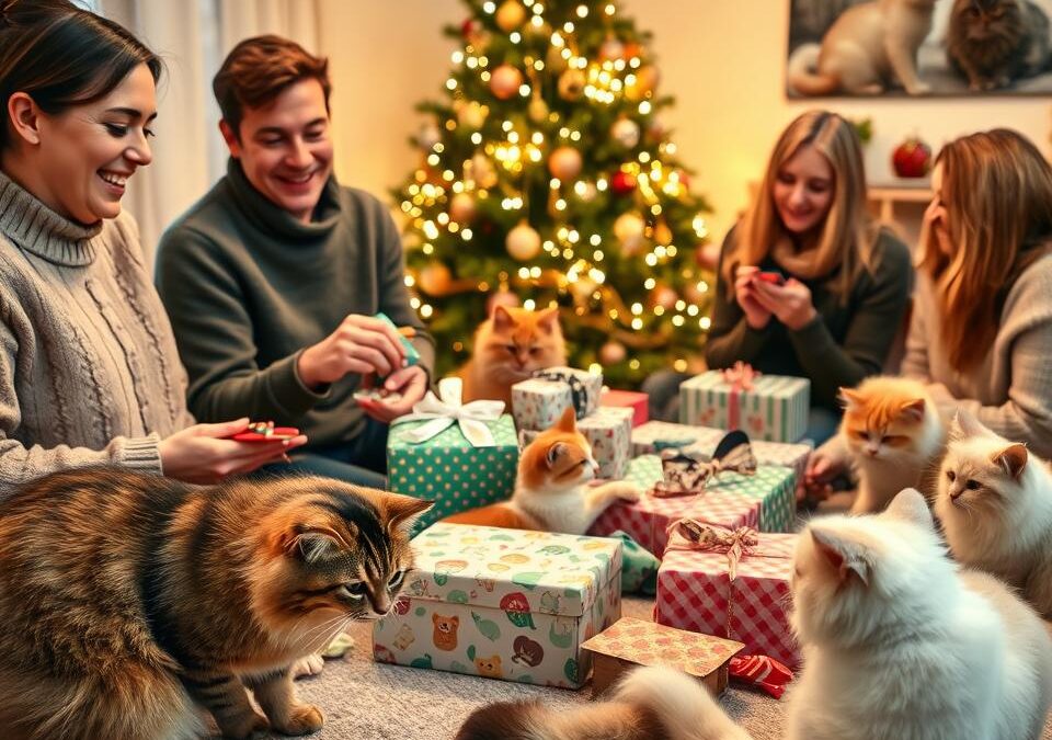 Igra izmenjave daril za ljubitelje mačk – gradnja skupnosti med prazniki