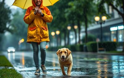 CriskyDog spletni časopis 19 Sprehod s psom v dežju – Vse, kar moraš vedeti o tem!