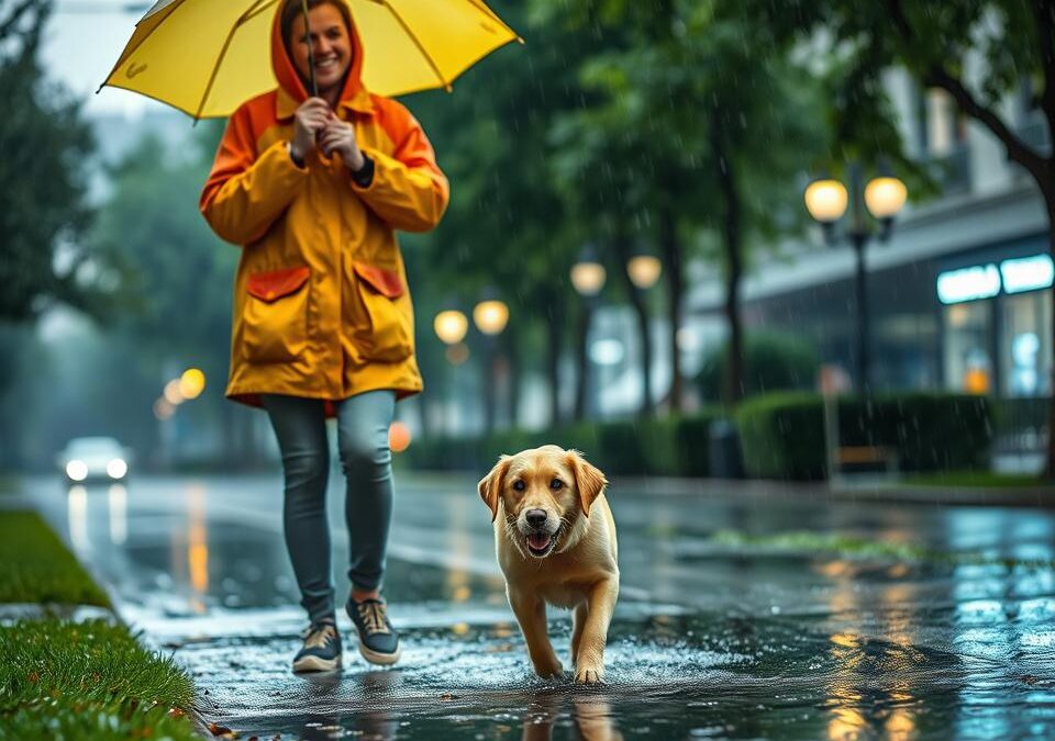 Sprehod s psom v dežju – Vse, kar moraš vedeti o tem!