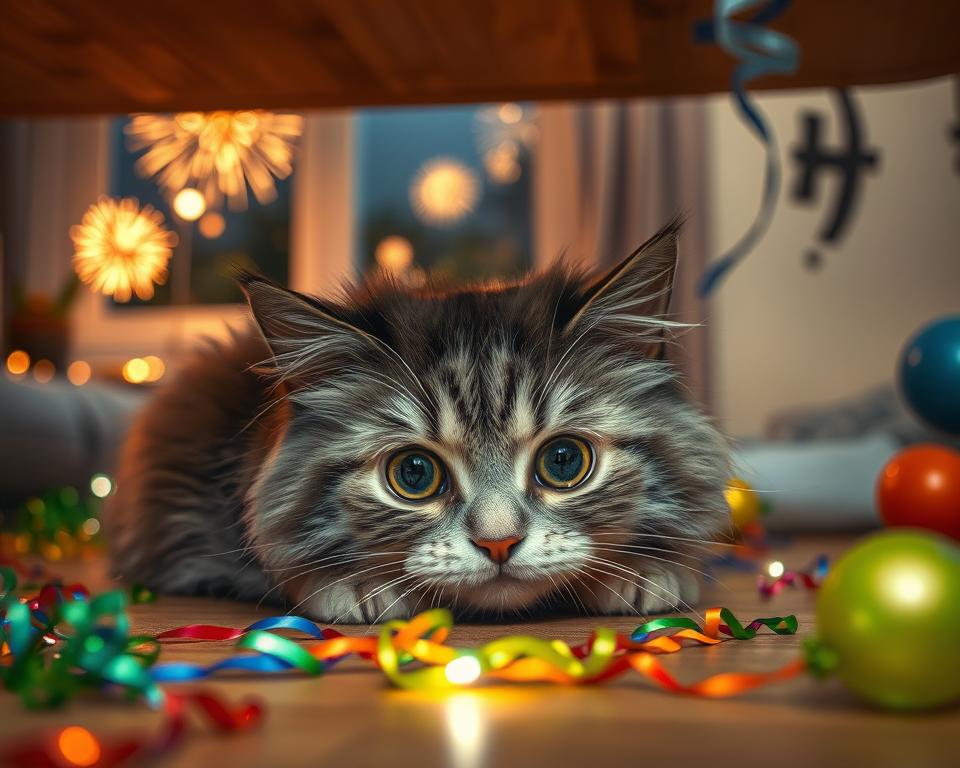 strah mačke ob silvestrovem