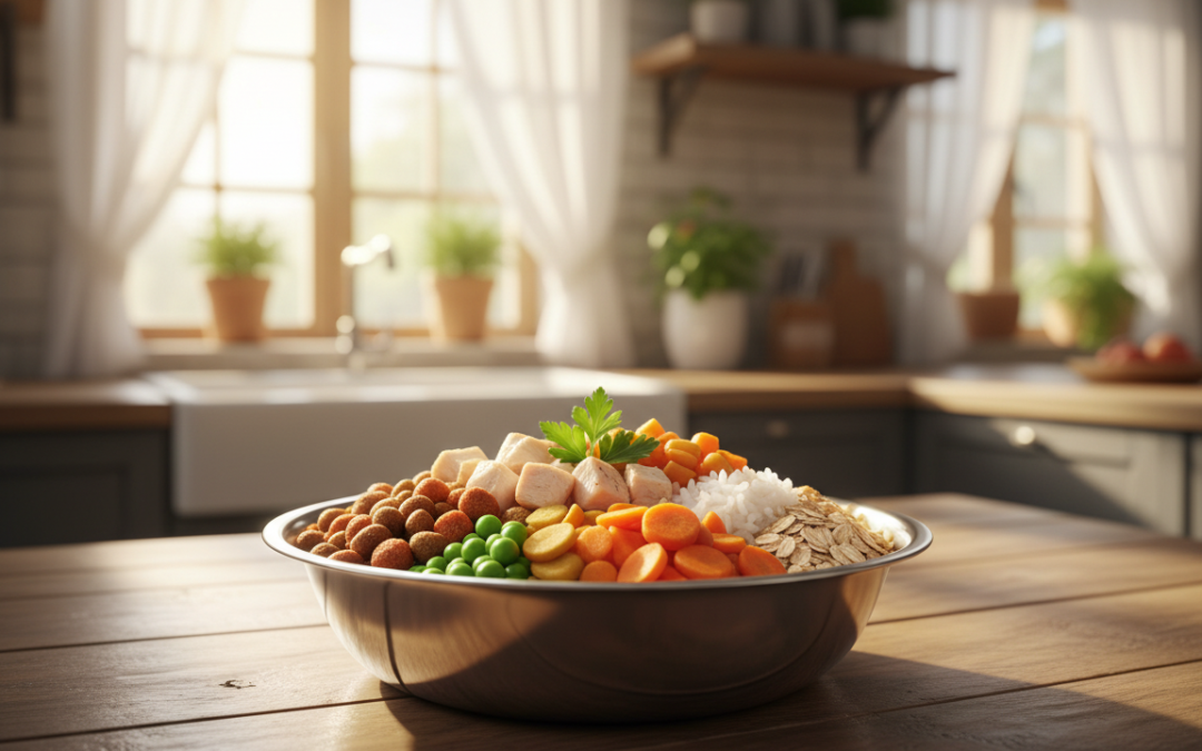 Iz česa je sestavljena uravnotežena pasja hrana?