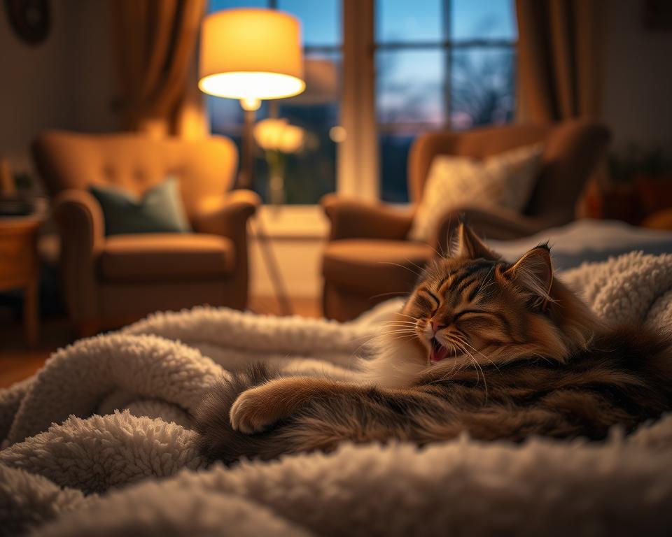 večerna rutina mačke