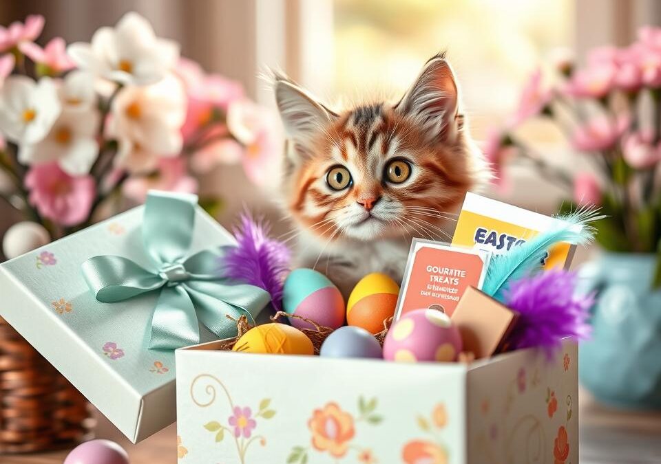 Velikonočna darilna škatla za mačko – kaj dati vanjo?