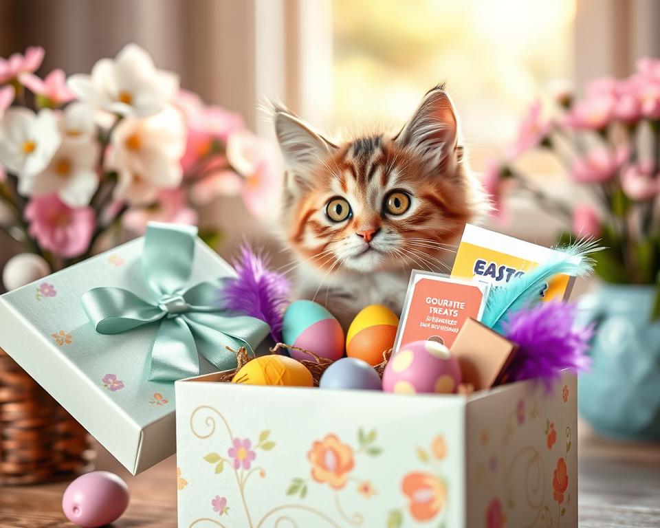 velikonočno presenečenje za mačko