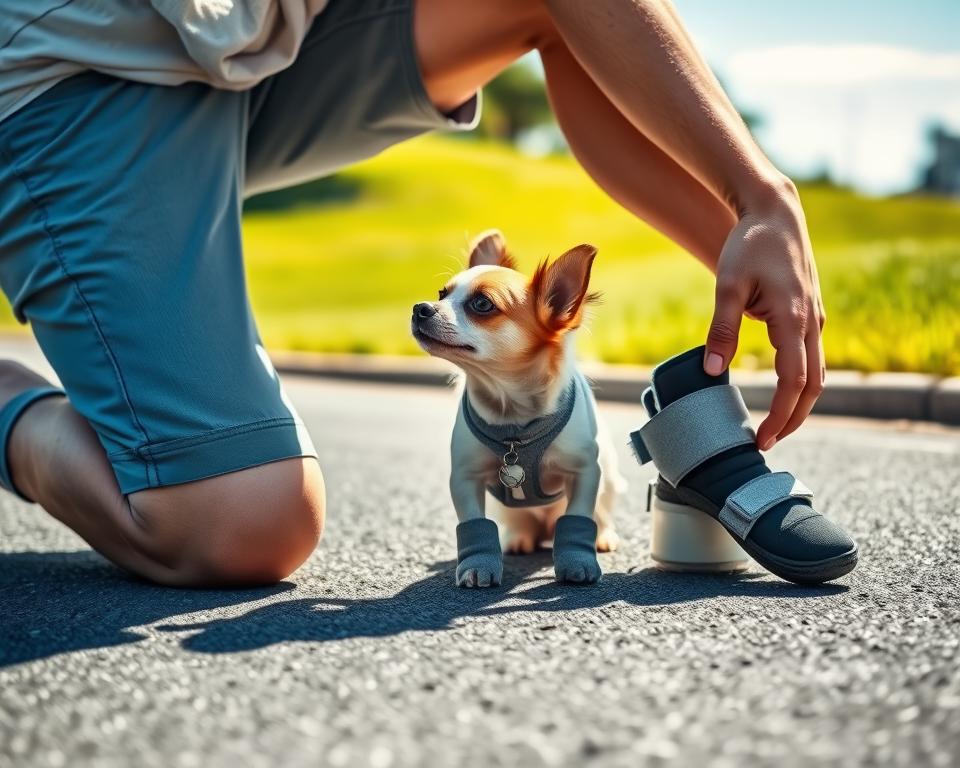 zaščita psa pred vročim asfaltom