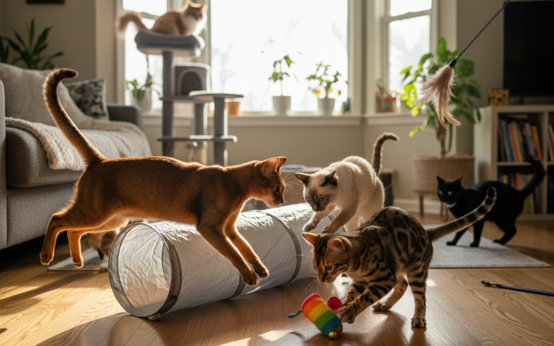 Aktivne pasme mačk – Vse, kar moraš vedeti o tem!