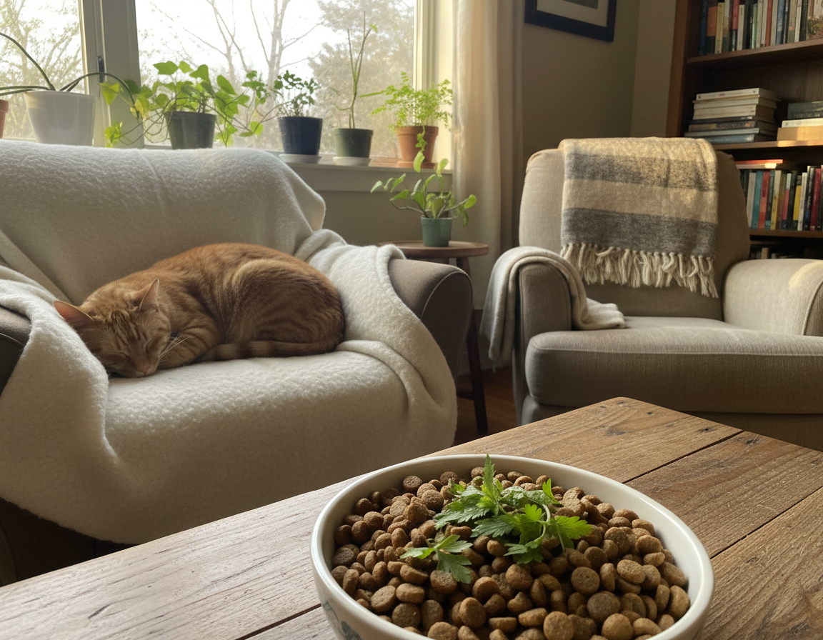 hrana za zmanjševanje stresa pri mačkah