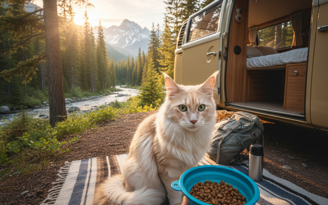 Hranjenje mačke med potovanjem – Vse, kar moraš vedeti o tem!