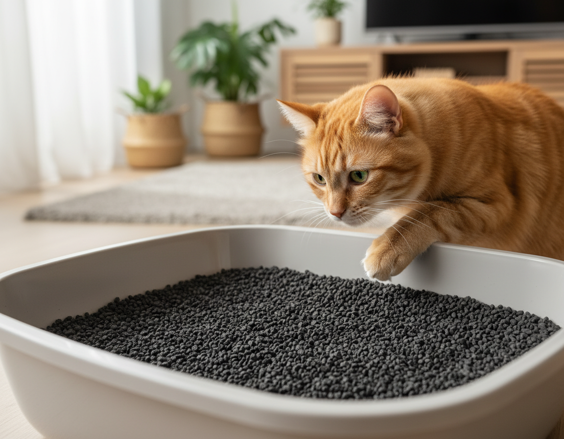 mačji pesek z aktivnim ogljem