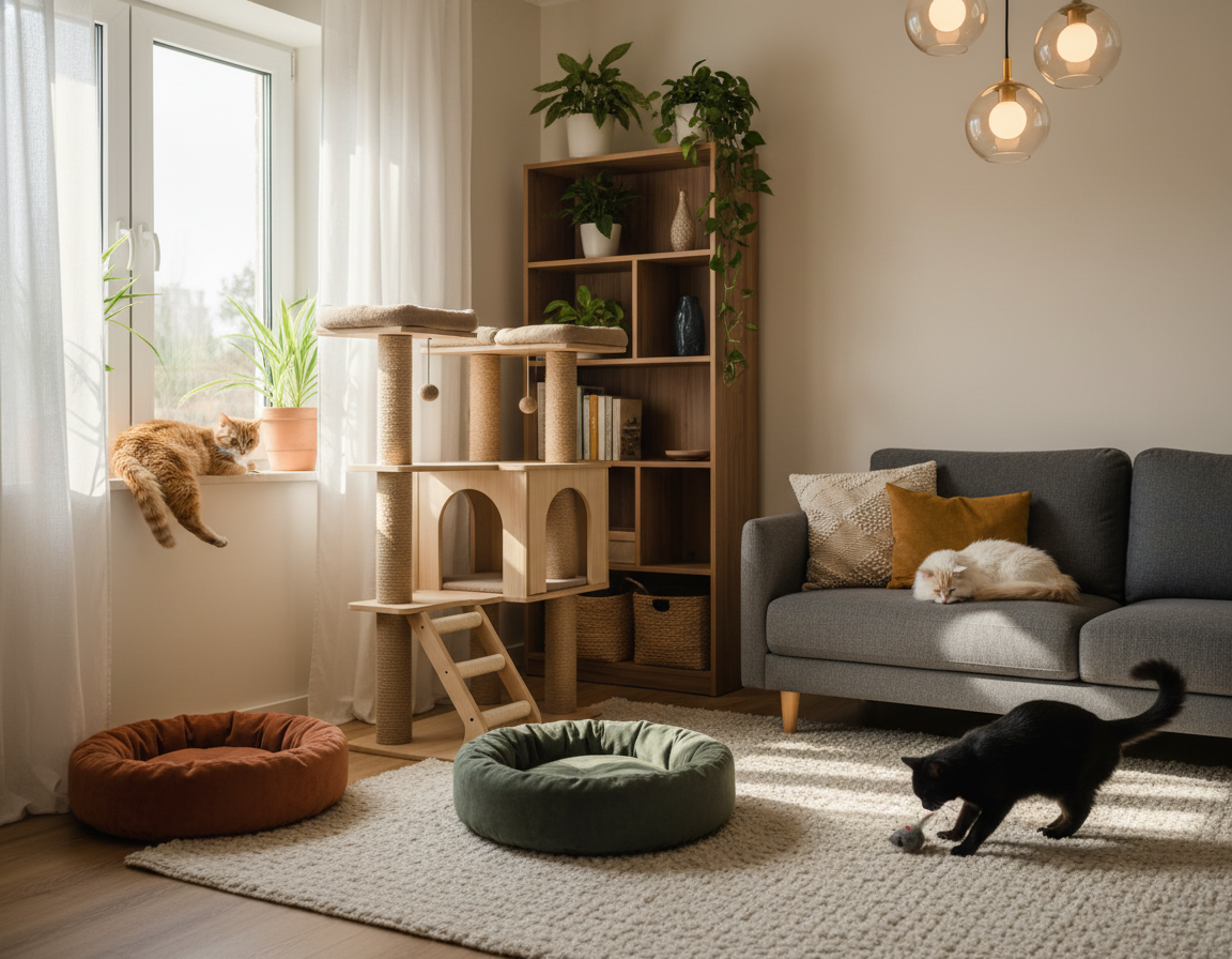 mačkam prijazna notranja oprema