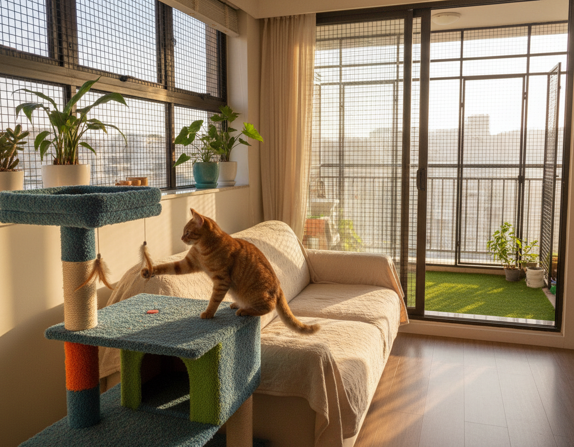 nasveti za varnost mačke v stanovanju