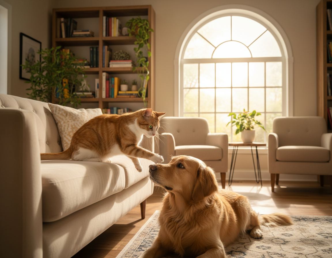 navajanje-macke-na-psa-1 navajanje mačke na psa