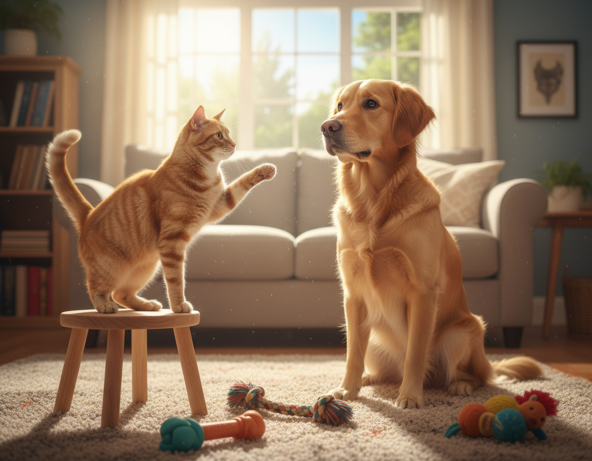 navajanje mačke na psa