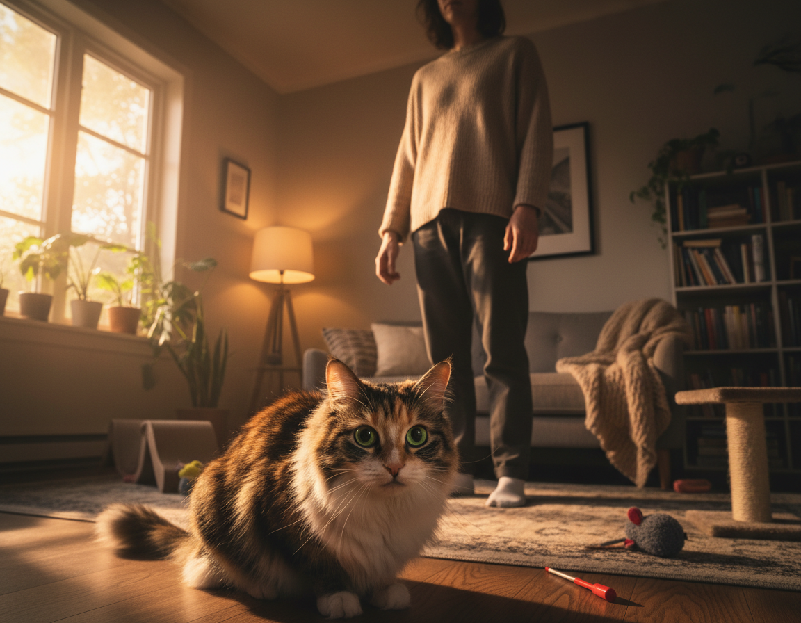 nezaupanje mačke do tujcev