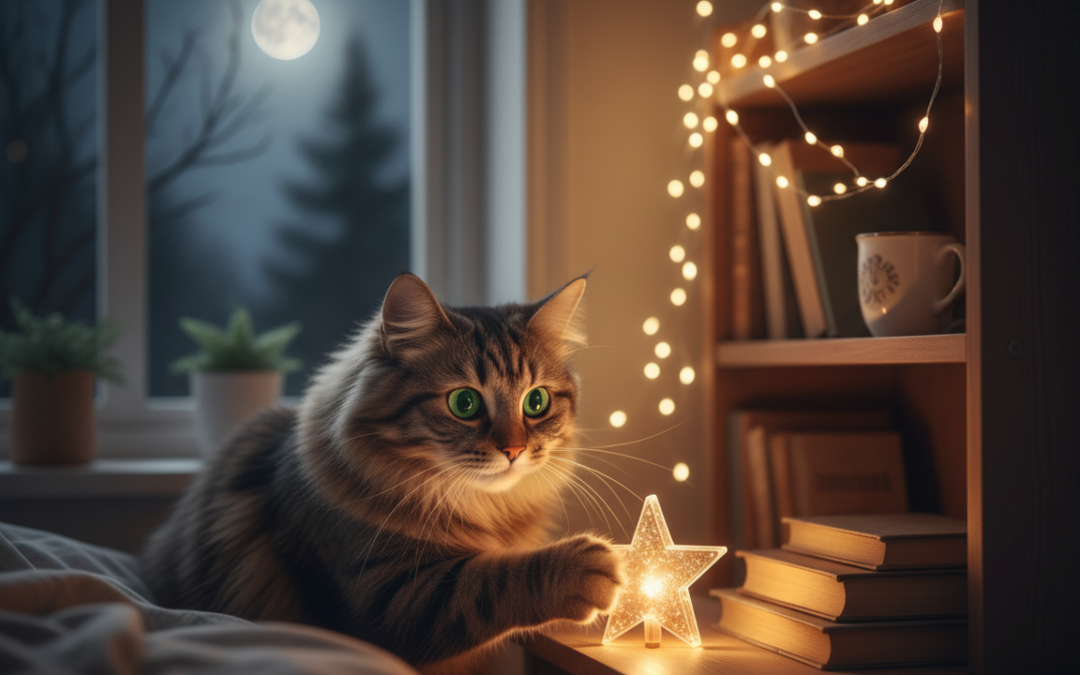 Nočni viri svetlobe za mačko – Vse, kar moraš vedeti o tem!