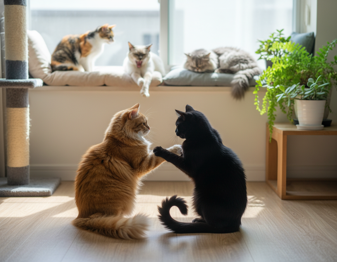 odnos-macke-z-drugimi-mackami odnos mačke z drugimi mačkami