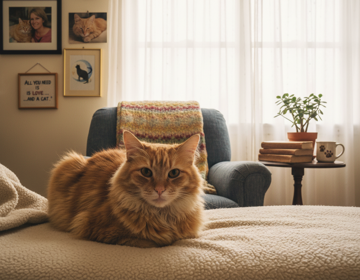 podpora spominu starejše mačke