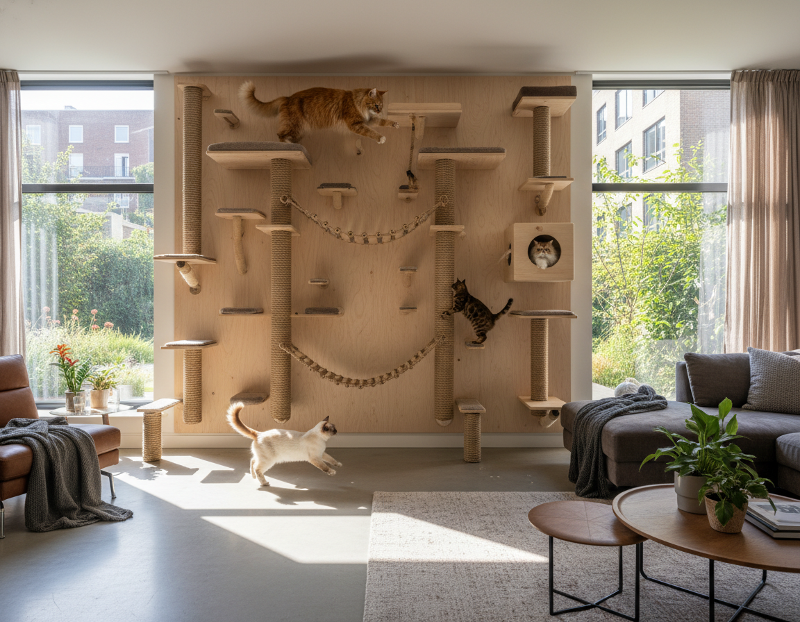 Postavitev plezalne stene za mačke – Vse, kar moraš vedeti o tem!