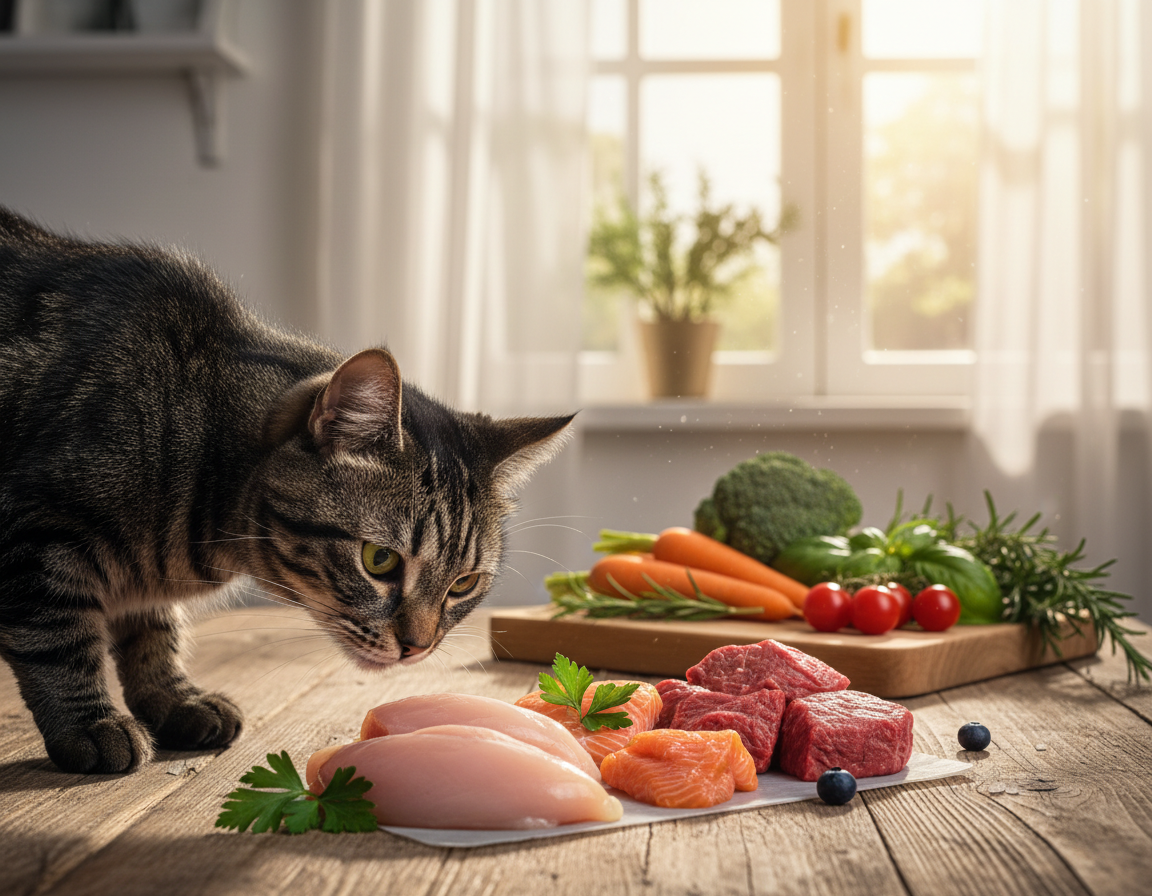 prehrana mačke s surovim mesom