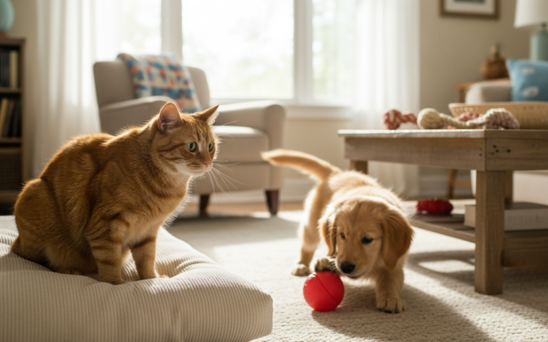 Prilagajanje mačke novemu hišnemu ljubljenčku – Vse, kar moraš vedeti o tem!