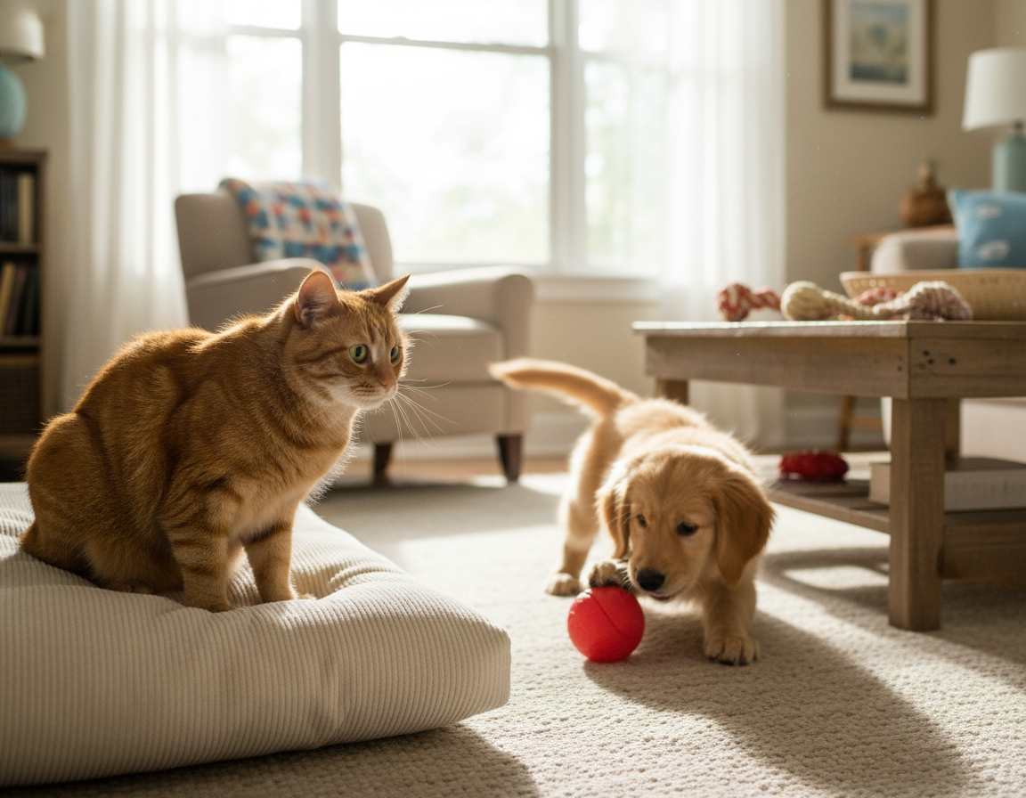 prilagajanje mačke novemu hišnemu ljubljenčku