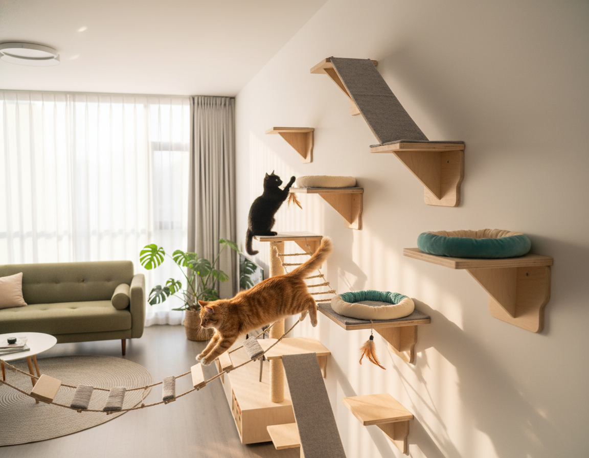 stenski plezalni sistemi za mačke