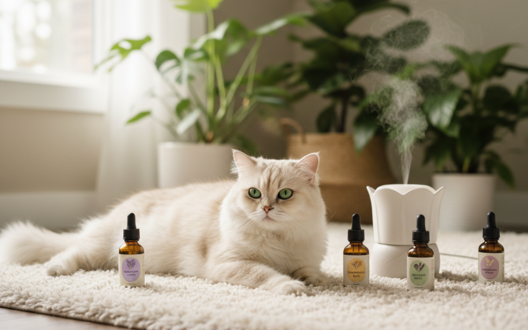 Učinki eteričnih olj na mačko – Vse, kar moraš vedeti o tem!
