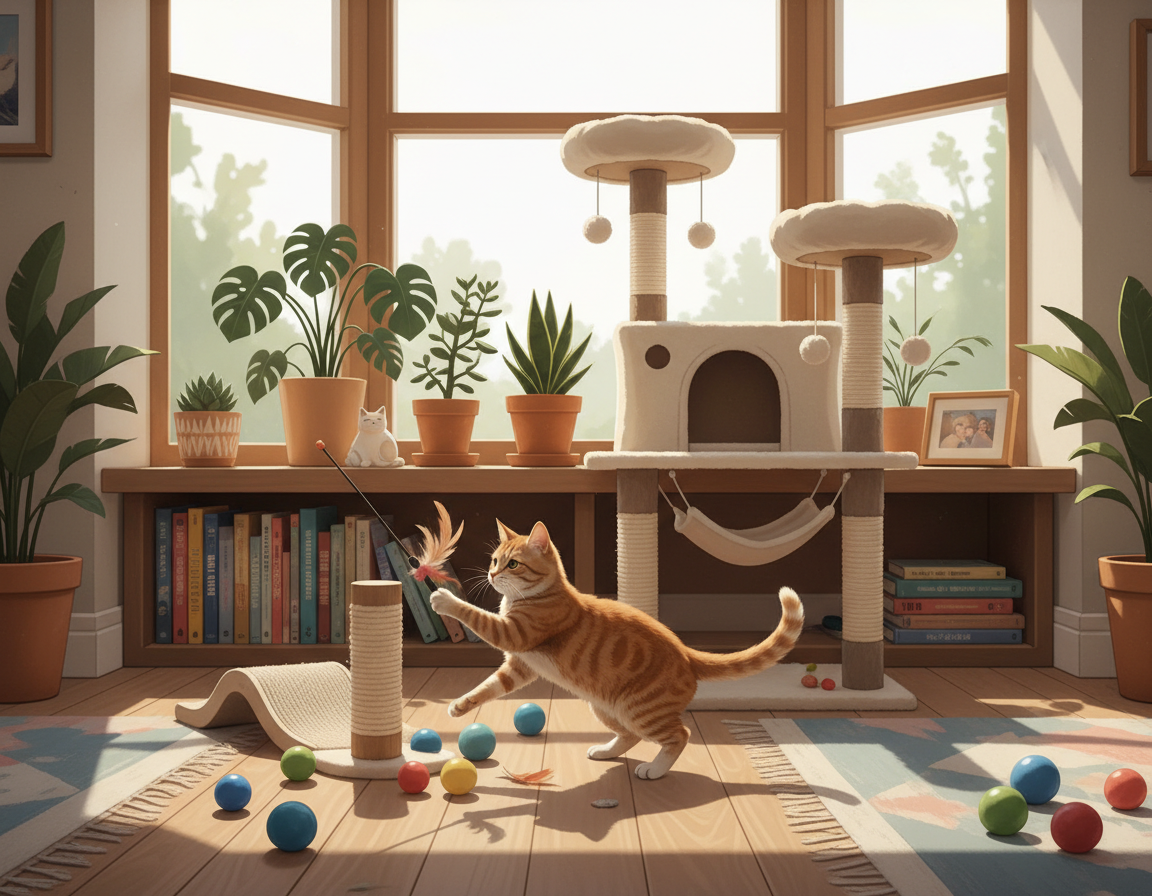 ureditev-prostora-za-igro-macke ureditev prostora za igro mačke