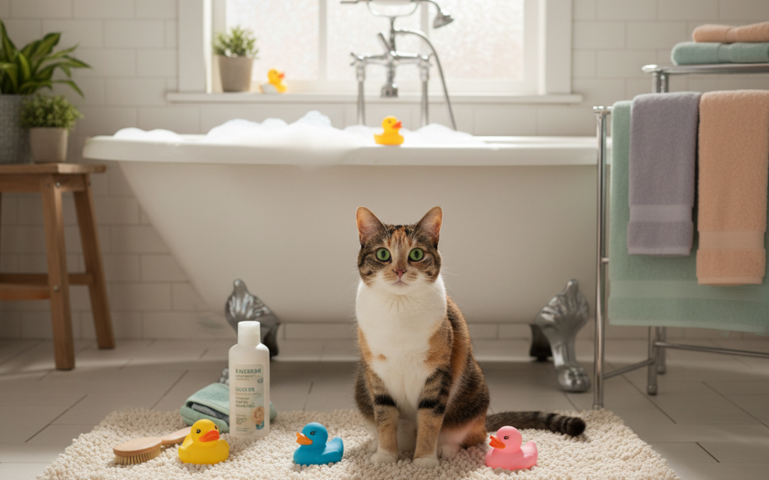 Varnost mačke v kopalnici – Vse, kar moraš vedeti o tem!