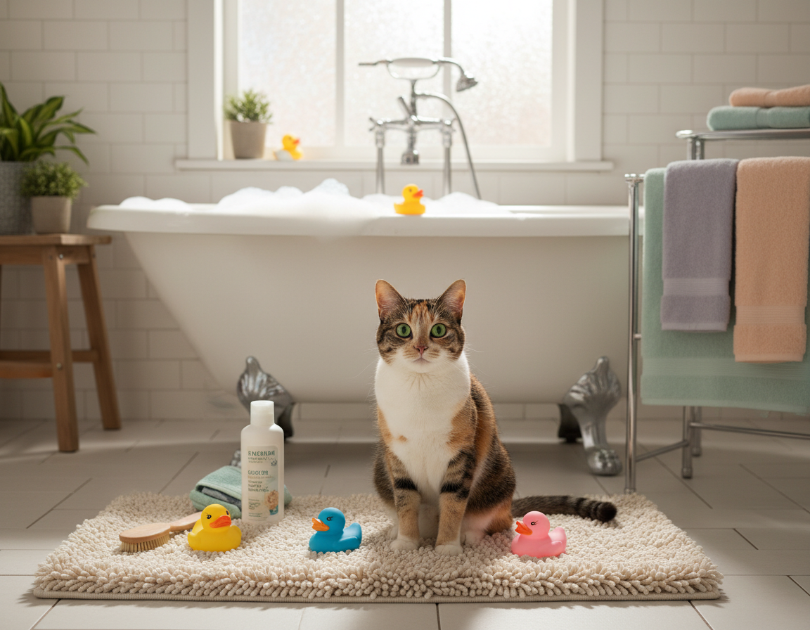 varnost-macke-v-kopalnici varnost mačke v kopalnici