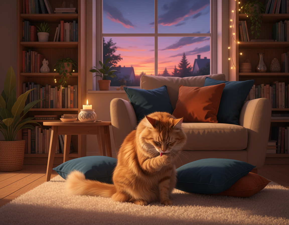 Večerni rituali mačke – Vse, kar moraš vedeti o tem!