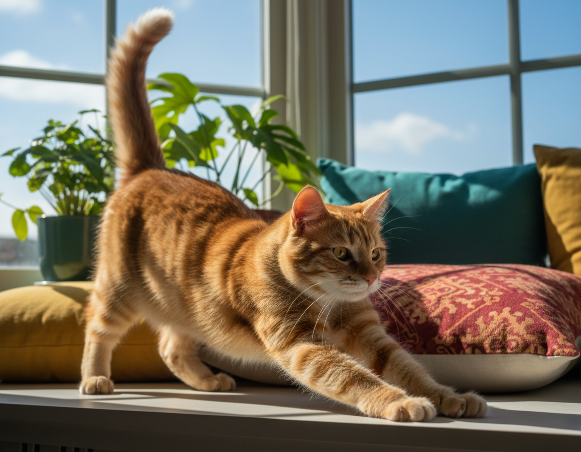 vesela govorica telesa mačke